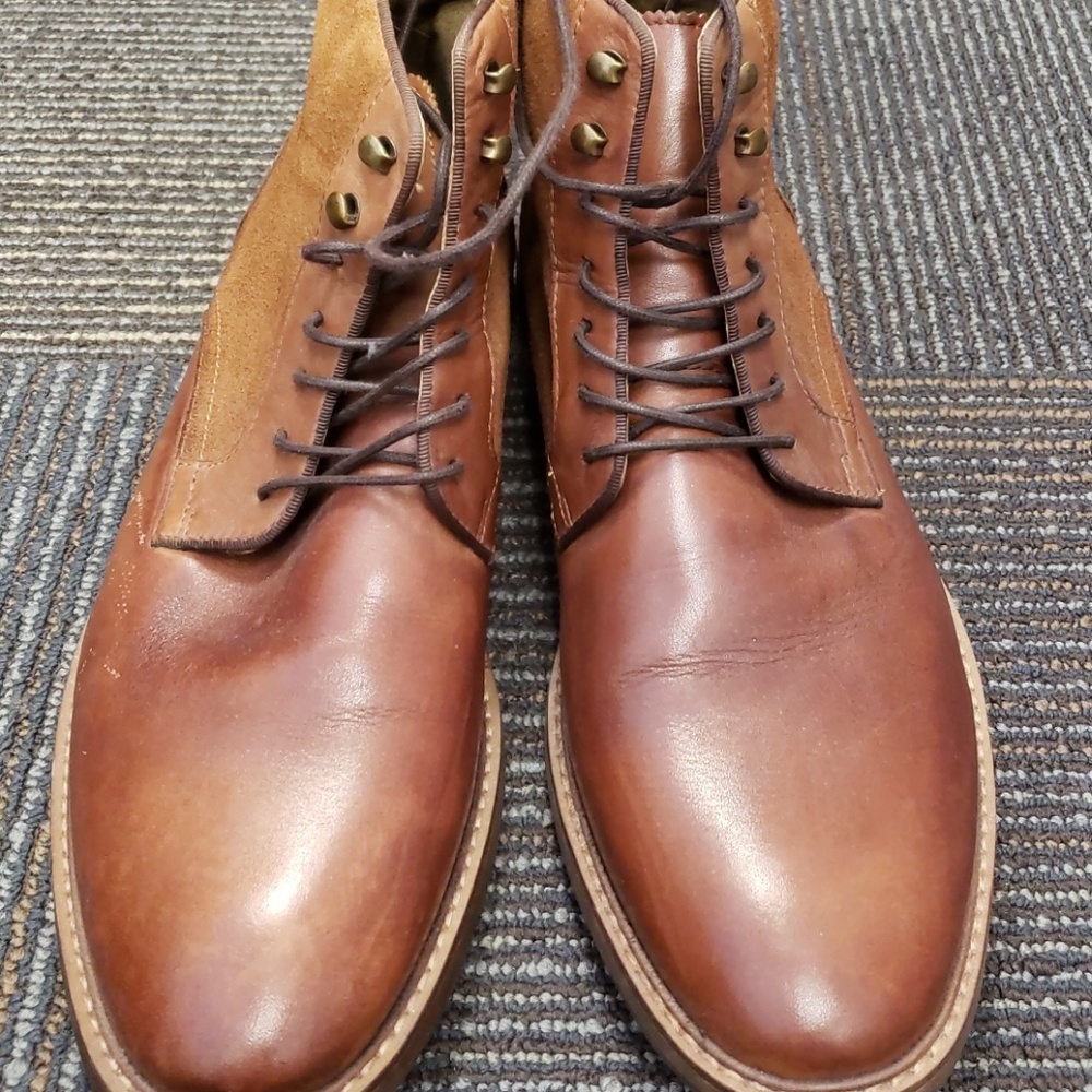 Leather & suede boots